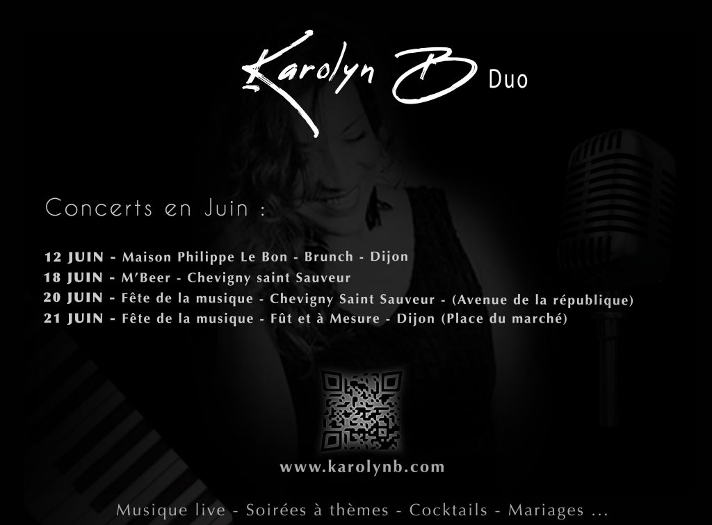 Dates de concerts Juin - Karolyn B
